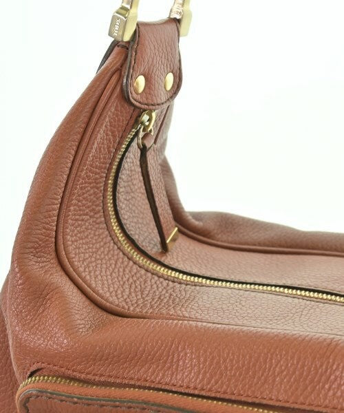 TOD'S Hand Shoulder Bag Tote Purse Leather Brown Authentic