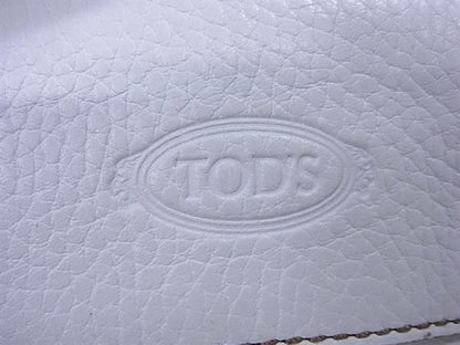 TOD'S Hand Bag Tote Purse D Bag Leather White Authentic