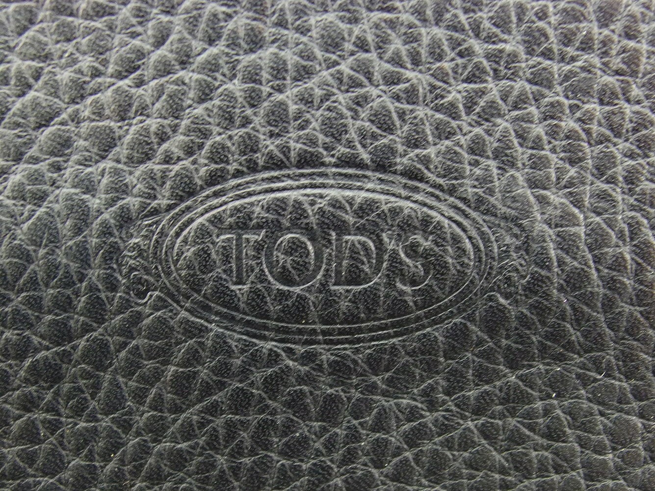 TOD'S Hand Bag Tote Purse Logo Black Authentic