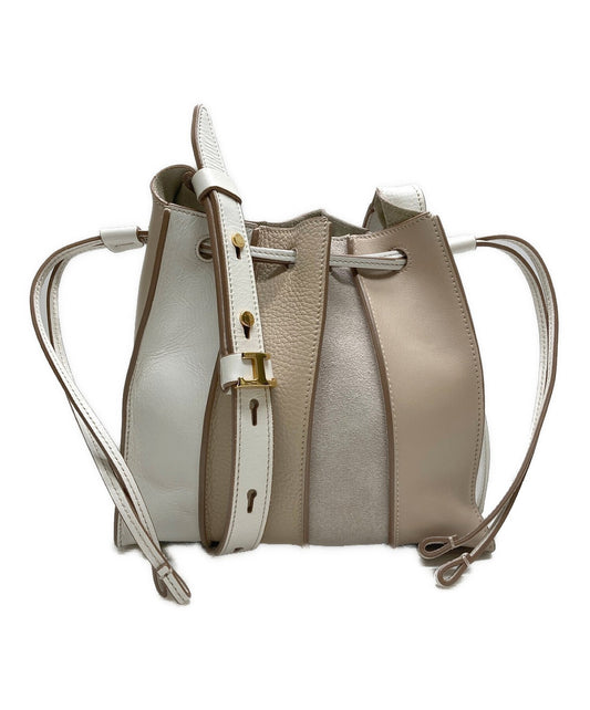 TOD'S Shoulder Bag Purse TSC Sacca Micro Bag Beige Authentic