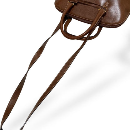 Salvatore Ferragamo Hand Shoulder Bag Tote Purse 2way Leather Brown Authentic