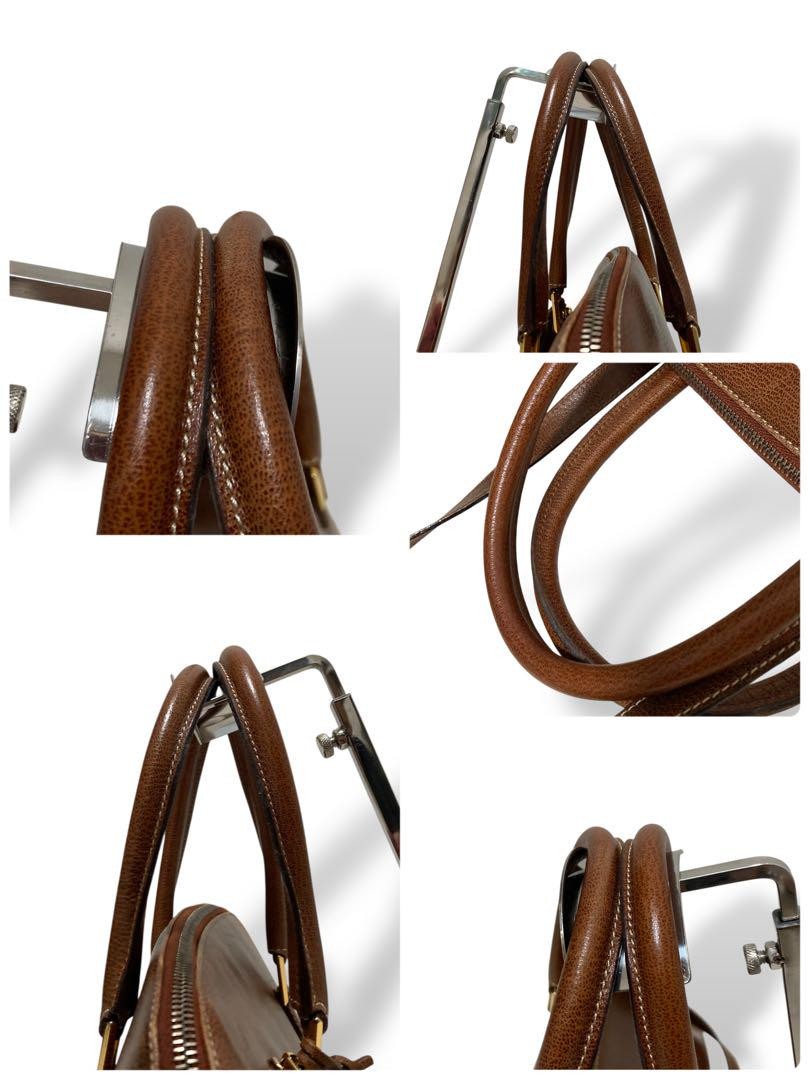 Salvatore Ferragamo Hand Shoulder Bag Tote Purse 2way Leather Brown Authentic