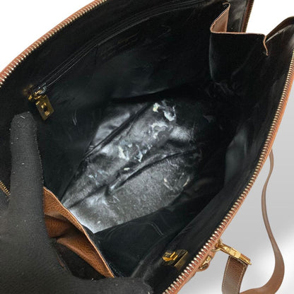 Salvatore Ferragamo Hand Shoulder Bag Tote Purse 2way Leather Brown Authentic