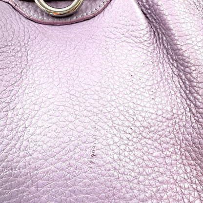 Salvatore Ferragamo Hand Bag Tote Purse Gancini Leather Lavender Authentic