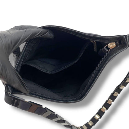 Salvatore Ferragamo Hand Shoulder Bag Tote Purse Black Authentic