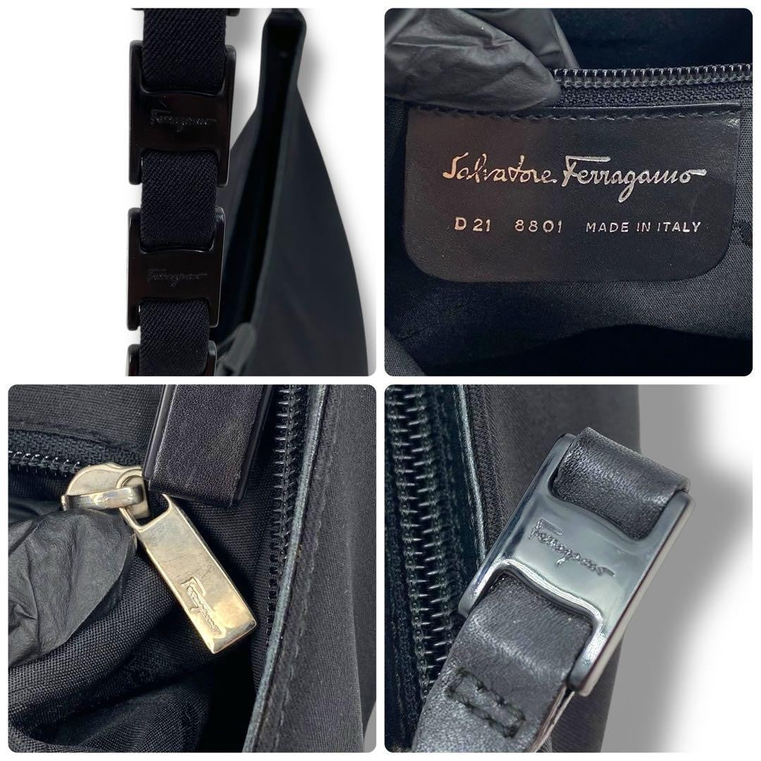 Salvatore Ferragamo Hand Shoulder Bag Tote Purse Black Authentic