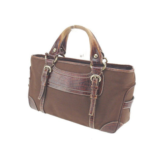 CELINE Hand Bag Tote Purse Boogie Brown Authentic
