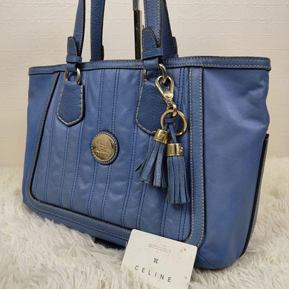 CELINE Hand Bag Tote Purse Horse carriage Leather Authentic