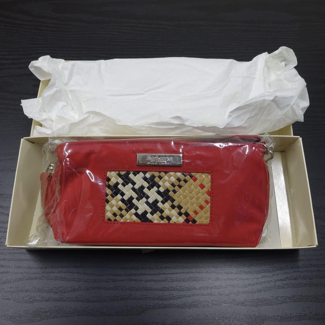 BURBERRYS BLUE LABEL Accessory Pouch Hand Pouch Nova Check Authentic