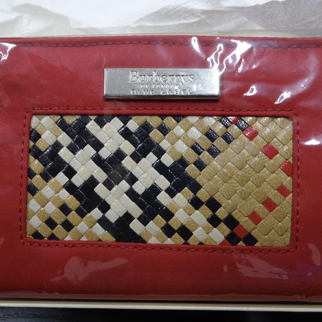 BURBERRYS BLUE LABEL Accessory Pouch Hand Pouch Nova Check Authentic