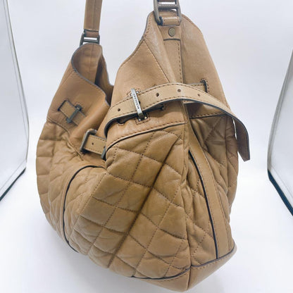 BURBERRY Hand Bag Tote Purse Nova Check Quilting Authentic