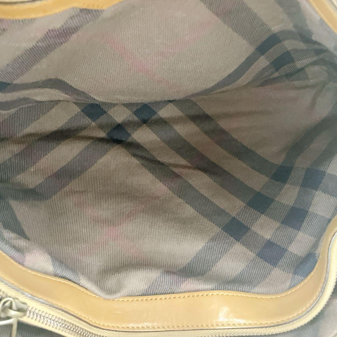 BURBERRY Hand Bag Tote Purse Nova Check Quilting Authentic