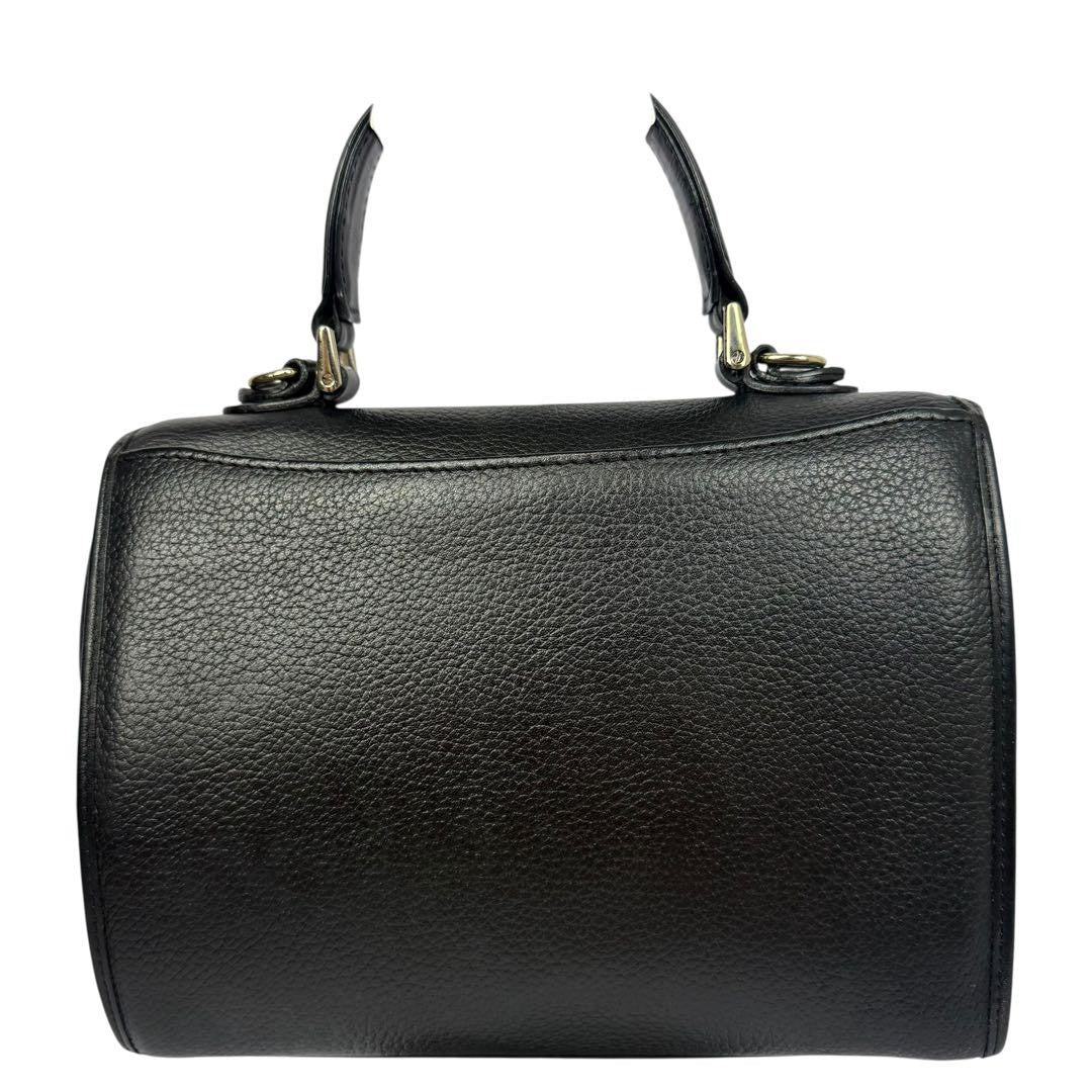 BURBERRYS Hand Shoulder Bag Tote Purse 2way Nova Check Leather Black Authentic