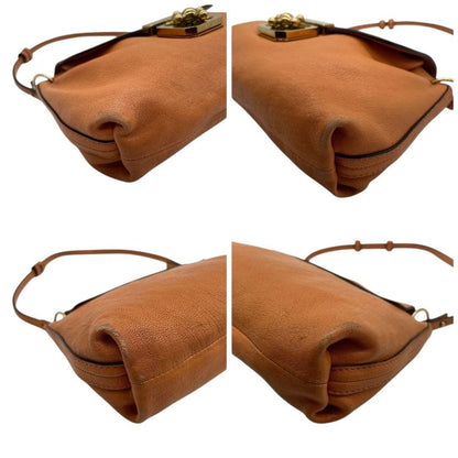 Chloe Hand Shoulder Bag Tote Purse 2way Elsie Leather Brown Authentic