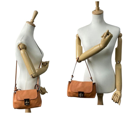 Chloe Hand Shoulder Bag Tote Purse 2way Elsie Leather Brown Authentic