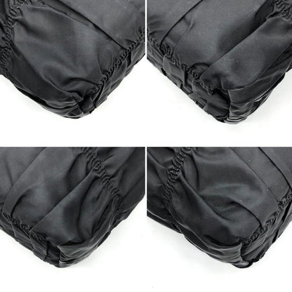 PRADA Hand Bag Tote Purse Nylon Leather Black Authentic