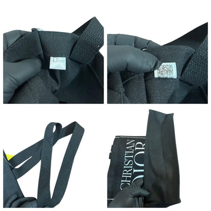 Christian Dior V&A Hand Bag Tote Purse Novelty Tote Black Authentic