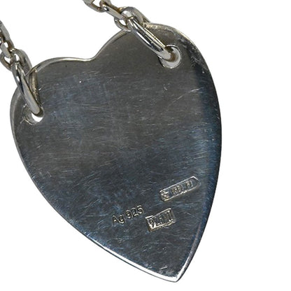 GUCCI Necklace Pendant Heart Ag925 Sterling Silver Unisex Accessory Authentic