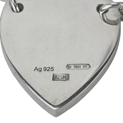 GUCCI Necklace Pendant Heart Ag925 Sterling Silver Unisex Accessory Authentic