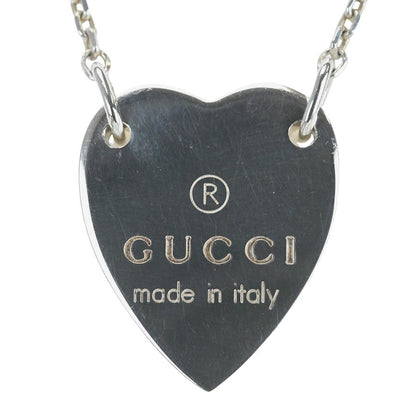 GUCCI Necklace Pendant Heart Ag925 Sterling Silver Unisex Accessory Authentic