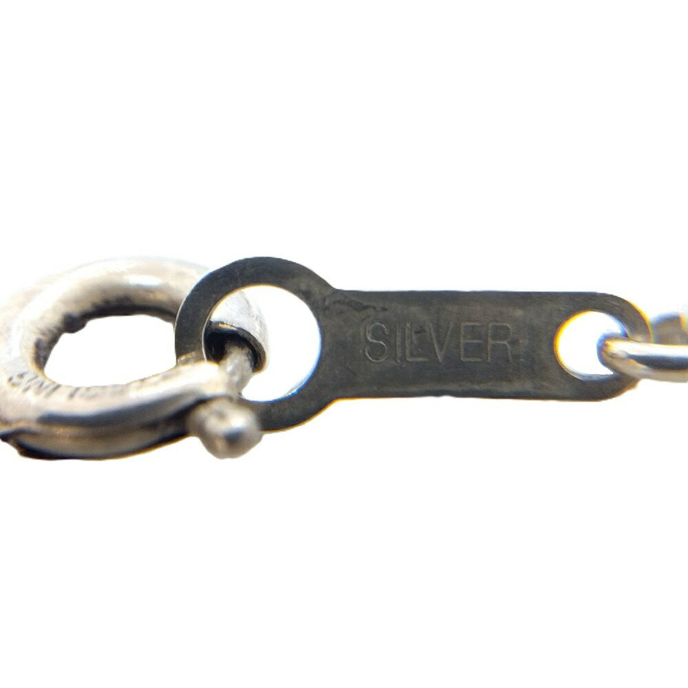 GUCCI Necklace Pendant Plate Logo Silver 925 Unisex Accessory Authentic