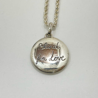 GUCCI Necklace Pendant Blind for Love Tiger Silver AG925 Unisex Accessory Auth
