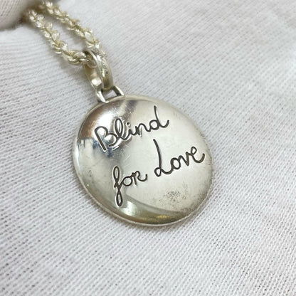 GUCCI Necklace Pendant Blind for Love Tiger Silver AG925 Unisex Accessory Auth