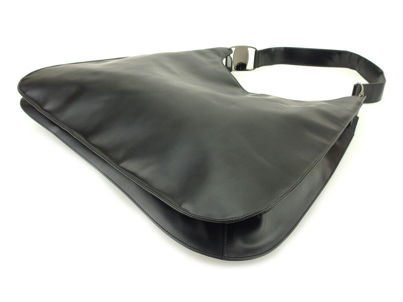 Salvatore Ferragamo Shoulder Bag Purse Vara Black Authentic