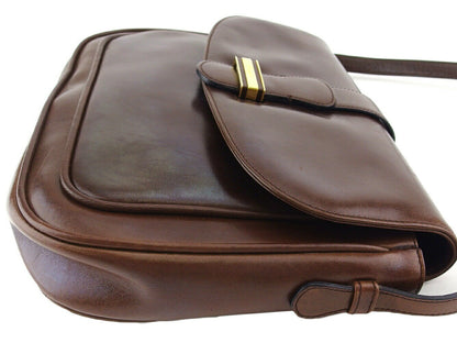 Salvatore Ferragamo Shoulder Bag Purse Logo Brown Authentic