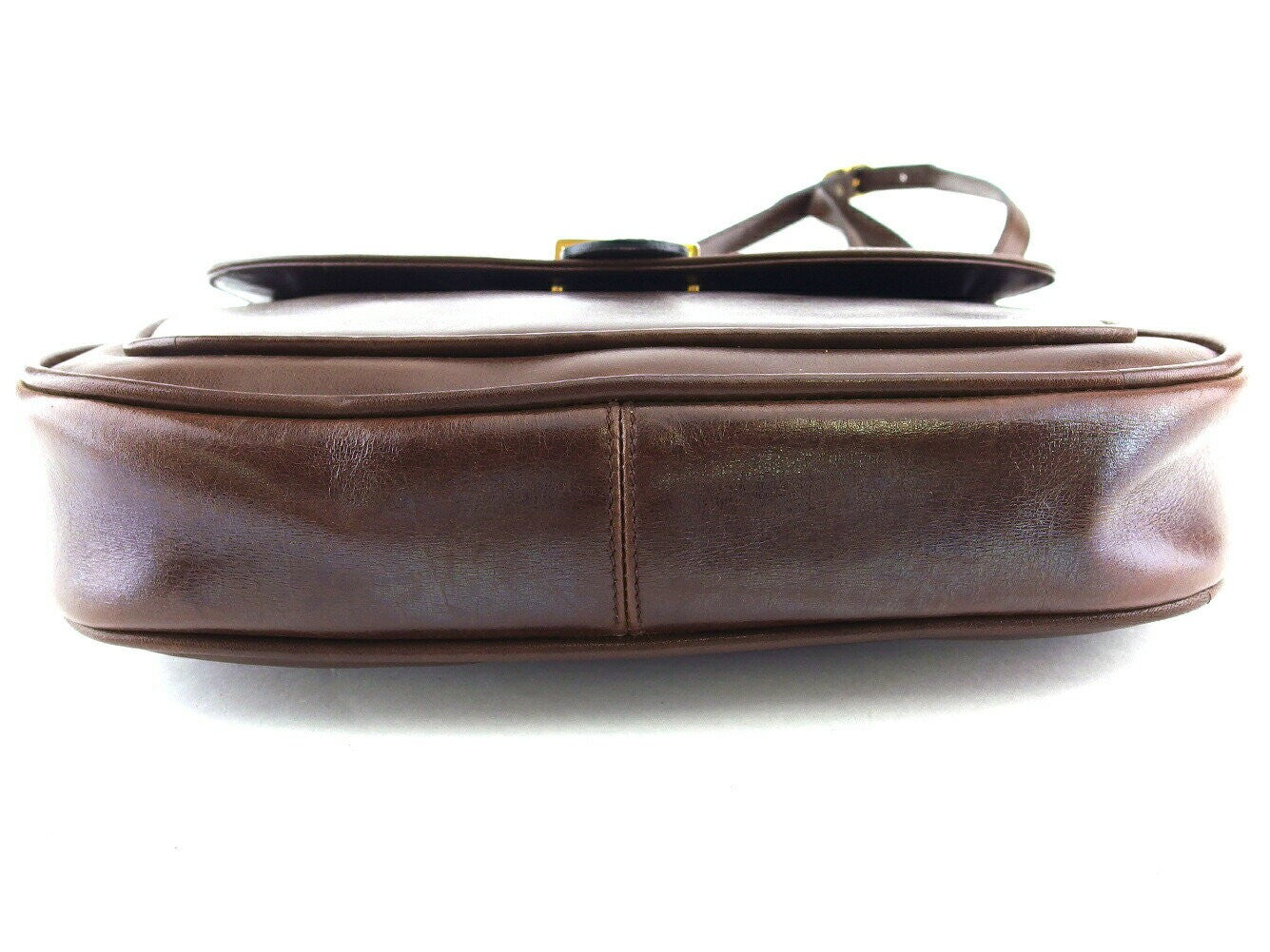 Salvatore Ferragamo Shoulder Bag Purse Logo Brown Authentic