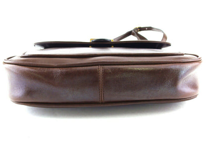 Salvatore Ferragamo Shoulder Bag Purse Logo Brown Authentic