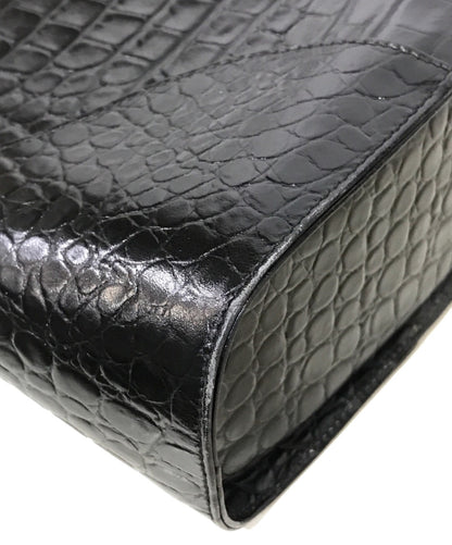 Salvatore Ferragamo Hand Bag Tote Purse Gancini Black Authentic