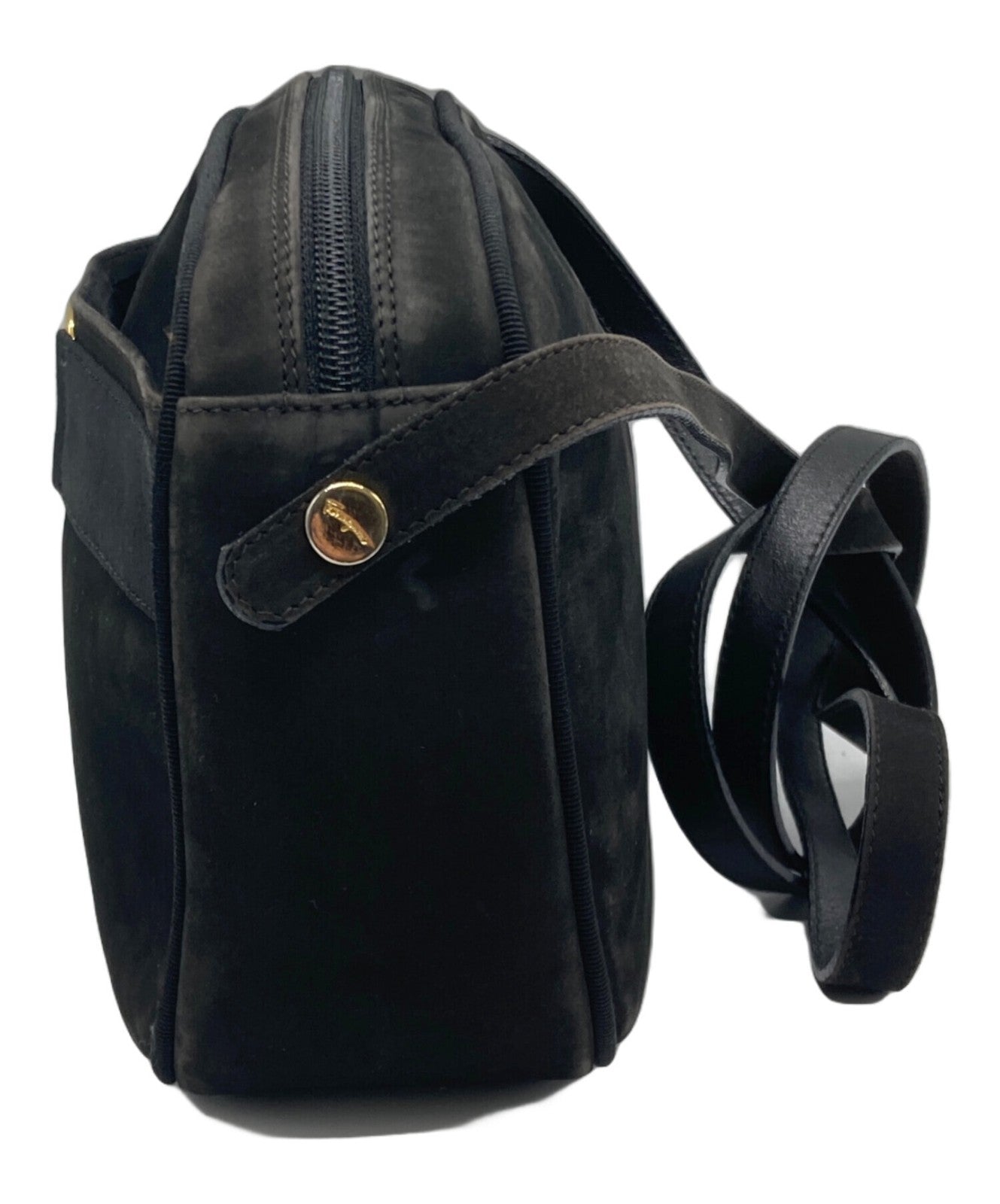 Salvatore Ferragamo Shoulder Bag Purse Vara Ribbon Black Authentic