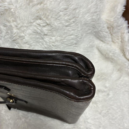 Montblanc Business Bag Briefcase Leather Dark Brown Authentic