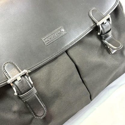 Montblanc Business Bag Briefcase Leather Canvas Black Authentic