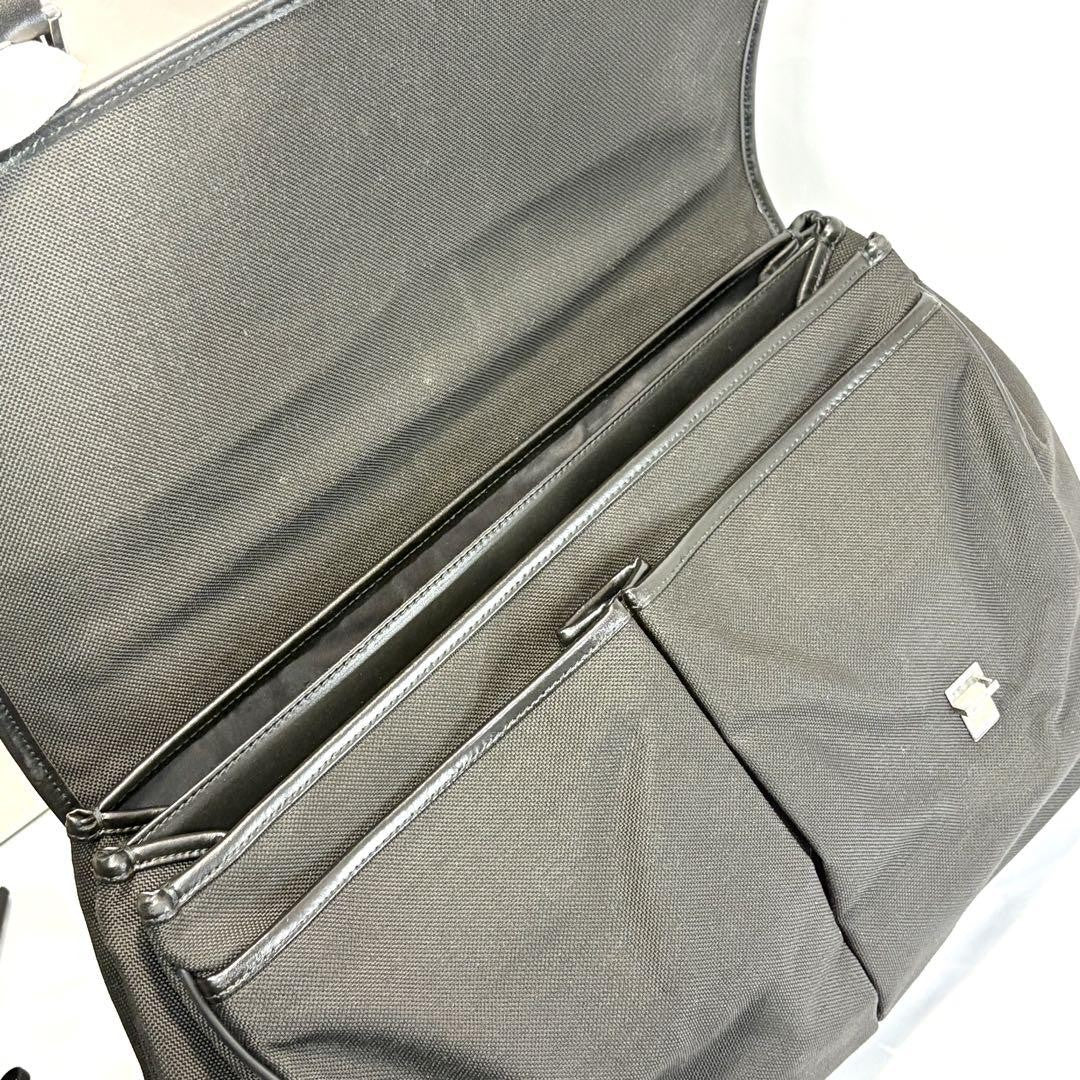 Montblanc Business Bag Briefcase Leather Canvas Black Authentic