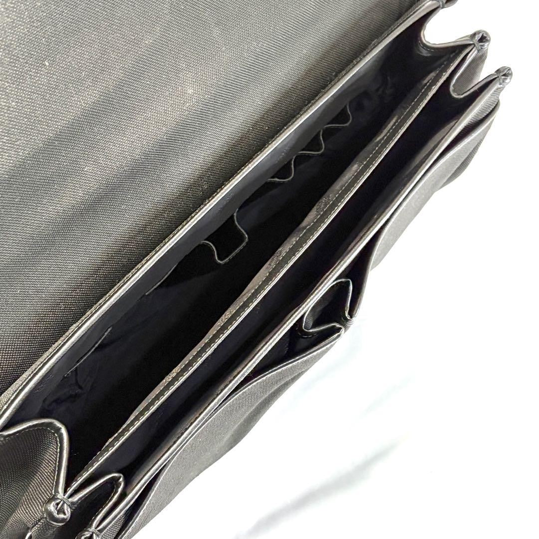 Montblanc Business Bag Briefcase Leather Canvas Black Authentic