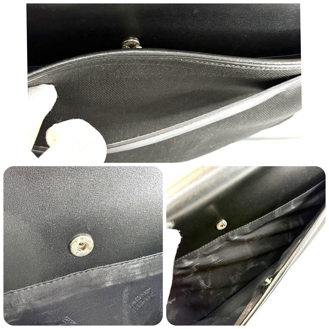 Montblanc Business Bag Briefcase Leather Canvas Black Authentic