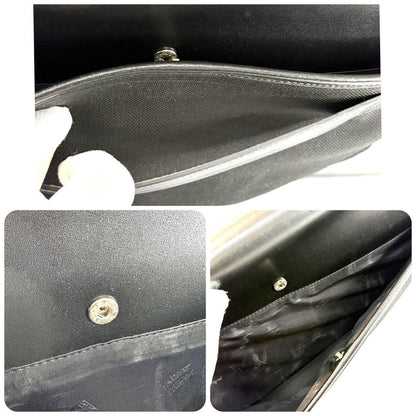 Montblanc Business Bag Briefcase Leather Canvas Black Authentic