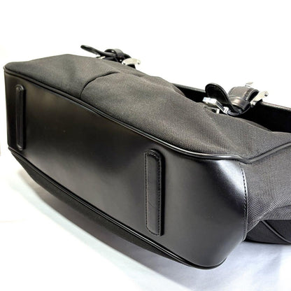 Montblanc Business Bag Briefcase Leather Canvas Black Authentic