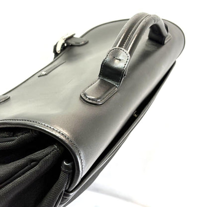 Montblanc Business Bag Briefcase Leather Canvas Black Authentic