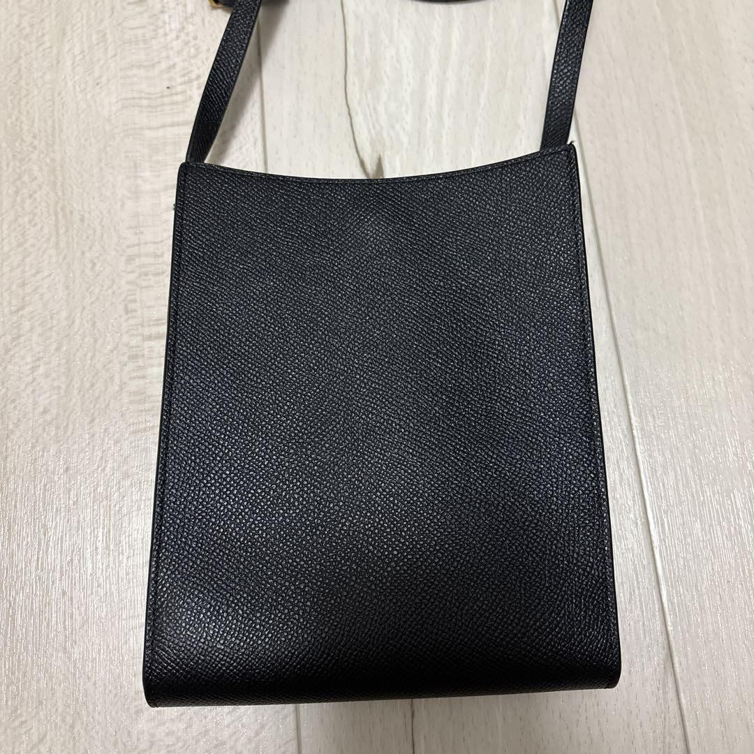 MULBERRY Shoulder Bag Purse Phone Pouch Leather Black Authentic