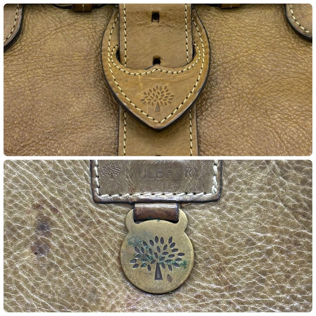 MULBERRY Hand Bag Tote Purse Leather Brown Authentic