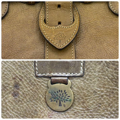 MULBERRY Hand Bag Tote Purse Leather Brown Authentic