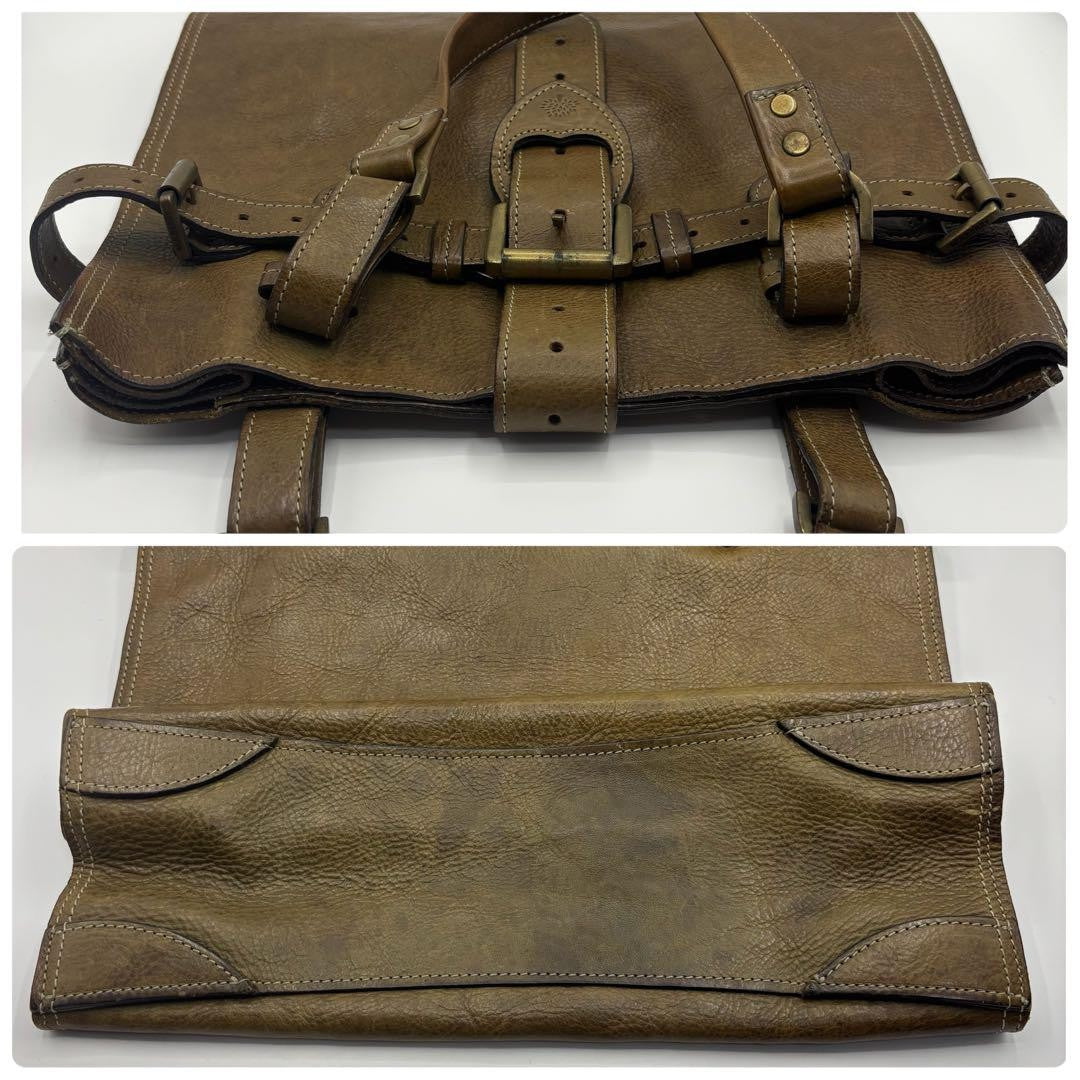 MULBERRY Hand Bag Tote Purse Leather Brown Authentic