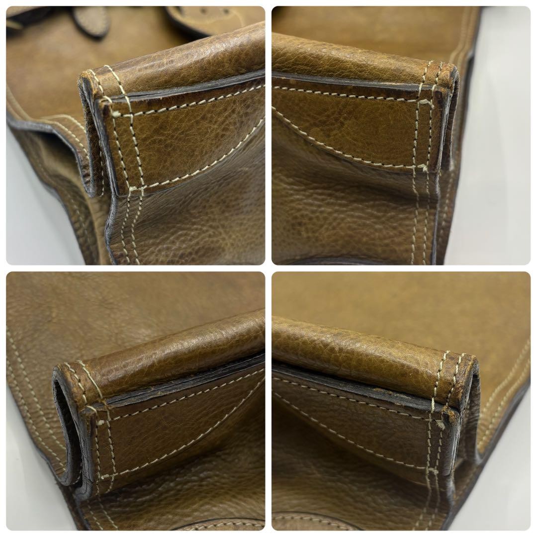 MULBERRY Hand Bag Tote Purse Leather Brown Authentic