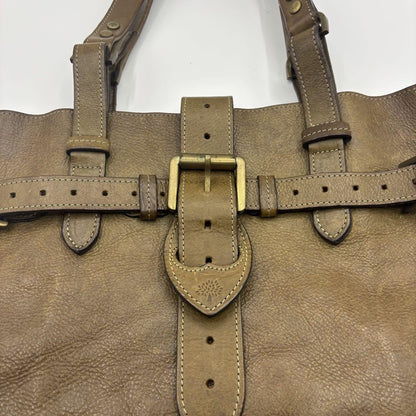 MULBERRY Hand Bag Tote Purse Leather Brown Authentic