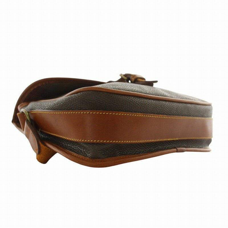 MULBERRY Shoulder Bag Purse PVC Leather Brown Authentic