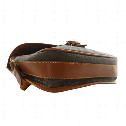 MULBERRY Shoulder Bag Purse PVC Leather Brown Authentic