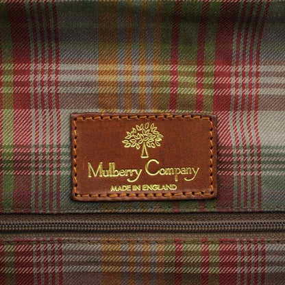 MULBERRY Shoulder Bag Purse PVC Leather Brown Authentic